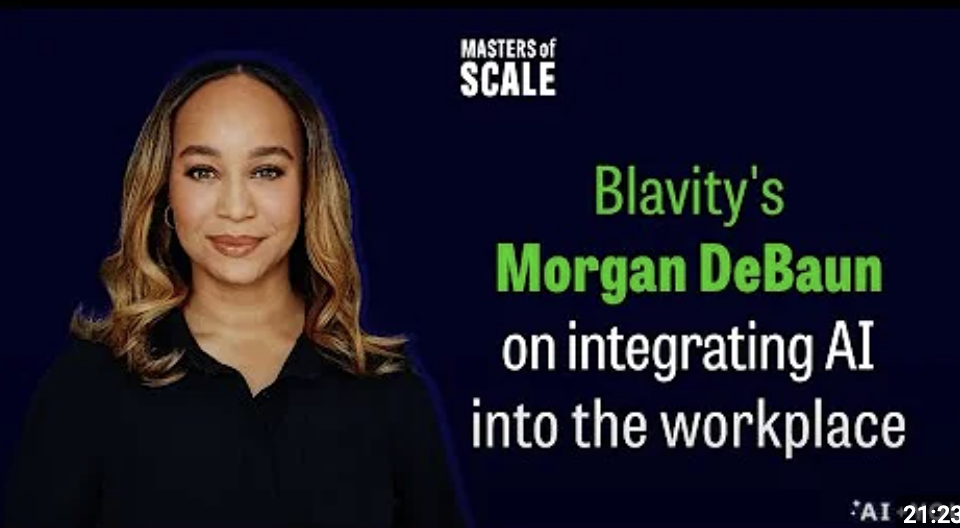 Blavity's Morgan DeBaun & Reid Hoffman discuss how they use AI at work | Masters of Scale